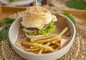 A delicious burger