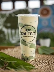 A matcha drink